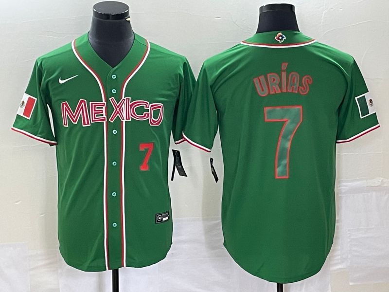 Men 2023 World Cub Mexico 7 Urias Green green Nike MLB Jersey7